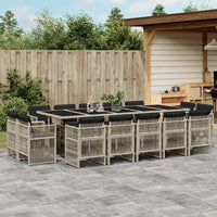 9-Delige Tuinset Met Kussens Poly Rattan