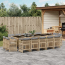 9-Delige Tuinset Met Kussens Poly Rattan