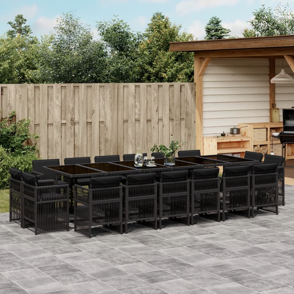 9-Delige Tuinset Met Kussens Poly Rattan