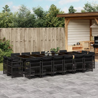 9-Delige Tuinset Met Kussens Poly Rattan