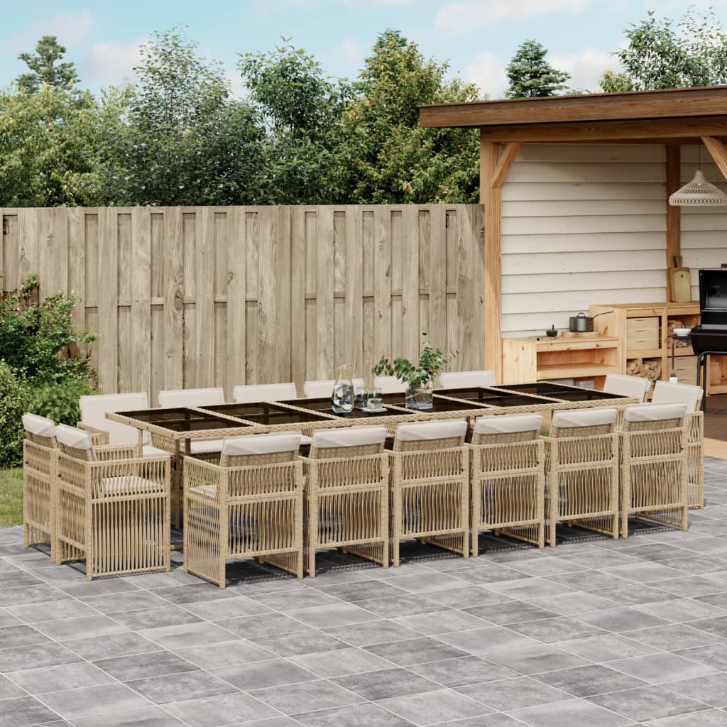 9-Delige Tuinset Met Kussens Poly Rattan