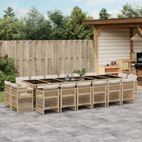 9-Delige Tuinset Met Kussens Poly Rattan