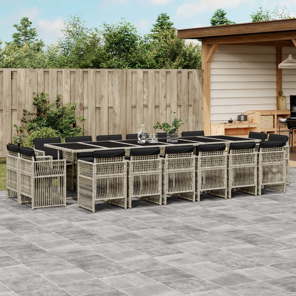 9-Delige Tuinset Met Kussens Poly Rattan
