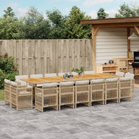 9-Delige Tuinset Met Kussens Poly Rattan