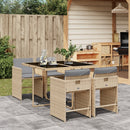 11-Delige Tuinset Met Kussens Poly Rattan