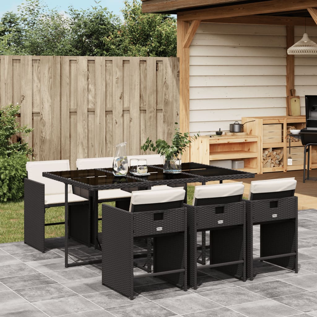 11-Delige Tuinset Met Kussens Poly Rattan
