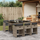 11-Delige Tuinset Met Kussens Poly Rattan