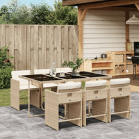 11-Delige Tuinset Met Kussens Poly Rattan