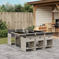 11-Delige Tuinset Met Kussens Poly Rattan