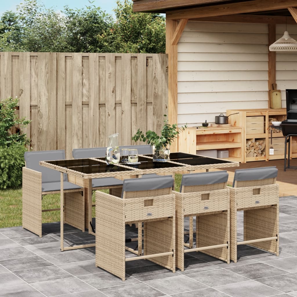 11-Delige Tuinset Met Kussens Poly Rattan