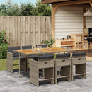 11-Delige Tuinset Met Kussens Poly Rattan