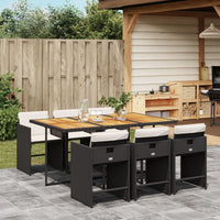 11-Delige Tuinset Met Kussens Poly Rattan
