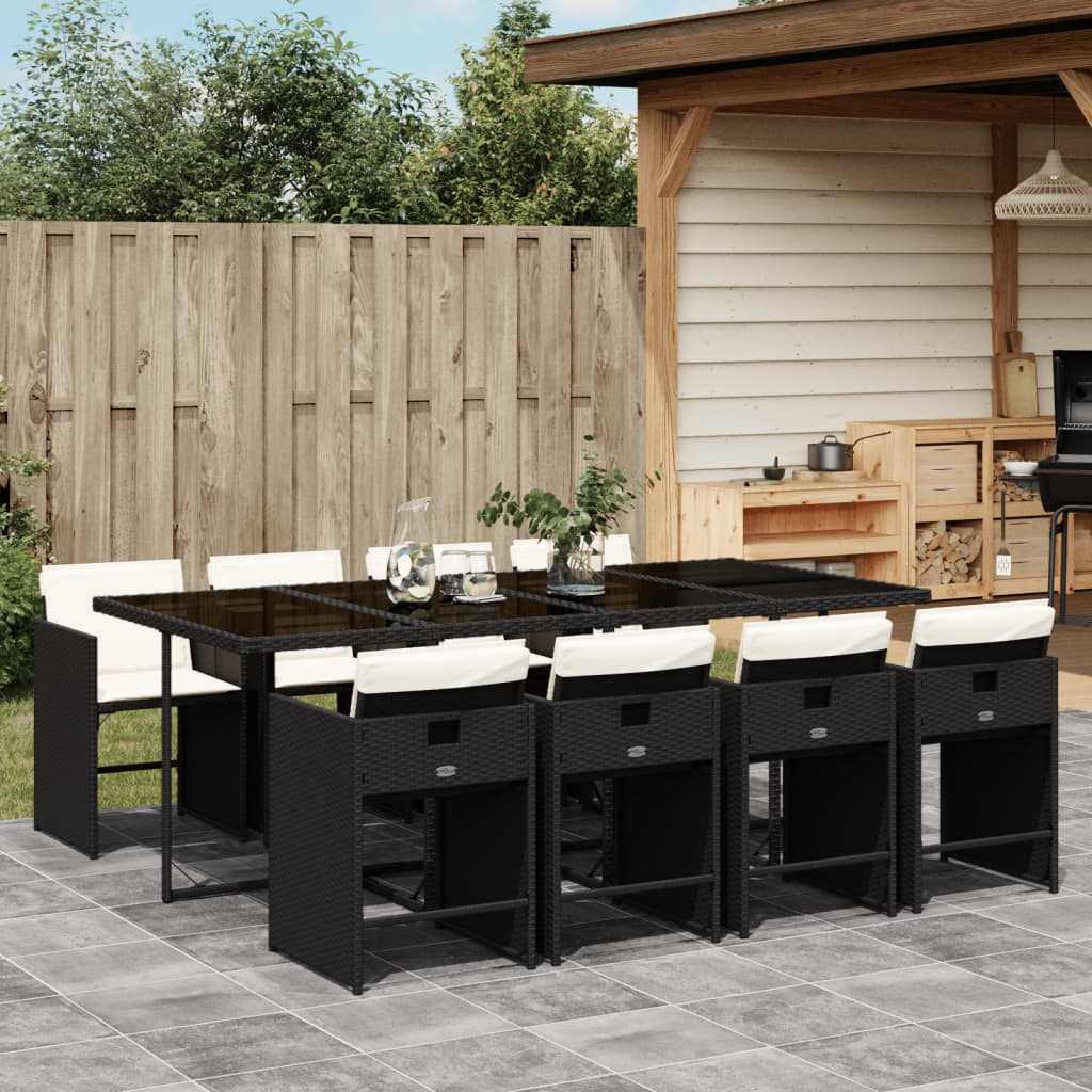 11-Delige Tuinset Met Kussens Poly Rattan
