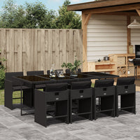 11-Delige Tuinset Met Kussens Poly Rattan