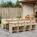 11-Delige Tuinset Met Kussens Poly Rattan