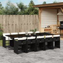 11-Delige Tuinset Met Kussens Poly Rattan