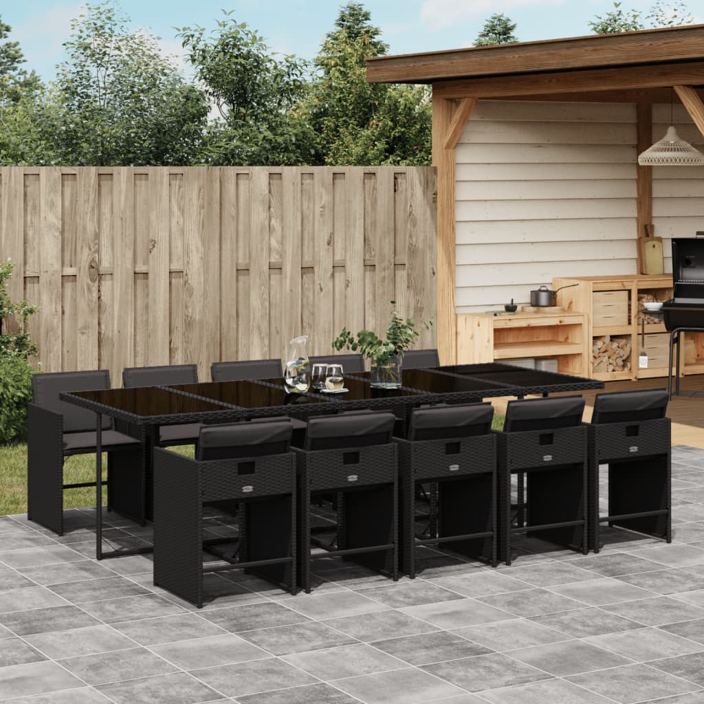 11-Delige Tuinset Met Kussens Poly Rattan