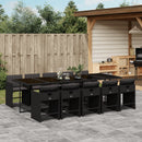 11-Delige Tuinset Met Kussens Poly Rattan