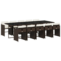 11-Delige Tuinset Met Kussens Poly Rattan
