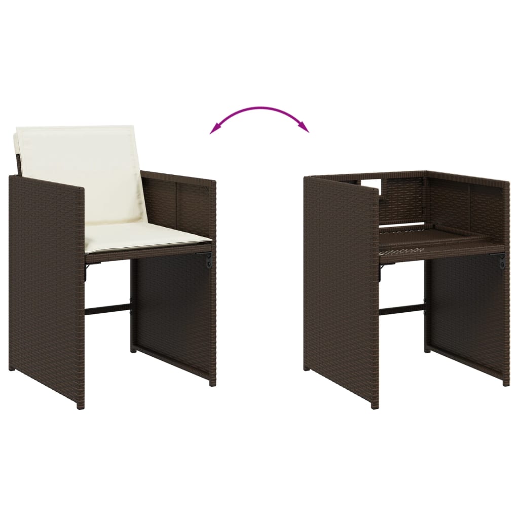11-Delige Tuinset Met Kussens Poly Rattan