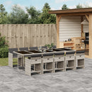 11-Delige Tuinset Met Kussens Poly Rattan
