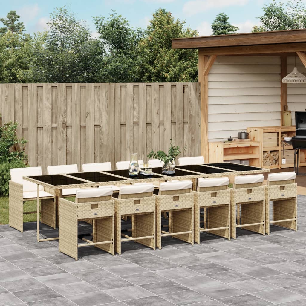 11-Delige Tuinset Met Kussens Poly Rattan