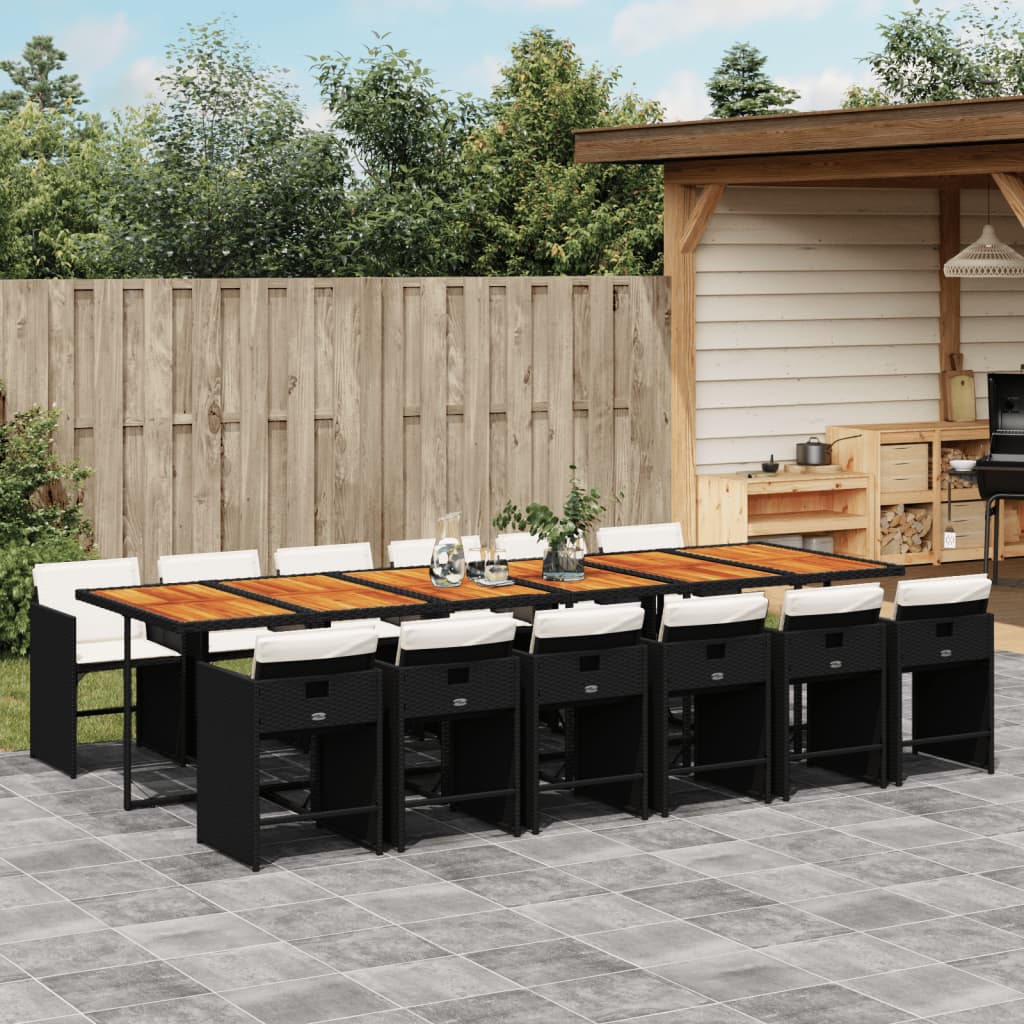 11-Delige Tuinset Met Kussens Poly Rattan