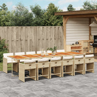 11-Delige Tuinset Met Kussens Poly Rattan