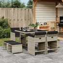 11-Delige Tuinset Met Kussens Poly Rattan