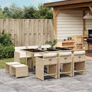 11-Delige Tuinset Met Kussens Poly Rattan