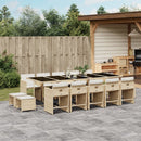 11-Delige Tuinset Met Kussens Poly Rattan