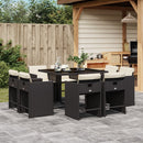 11-Delige Tuinset Met Kussens Poly Rattan