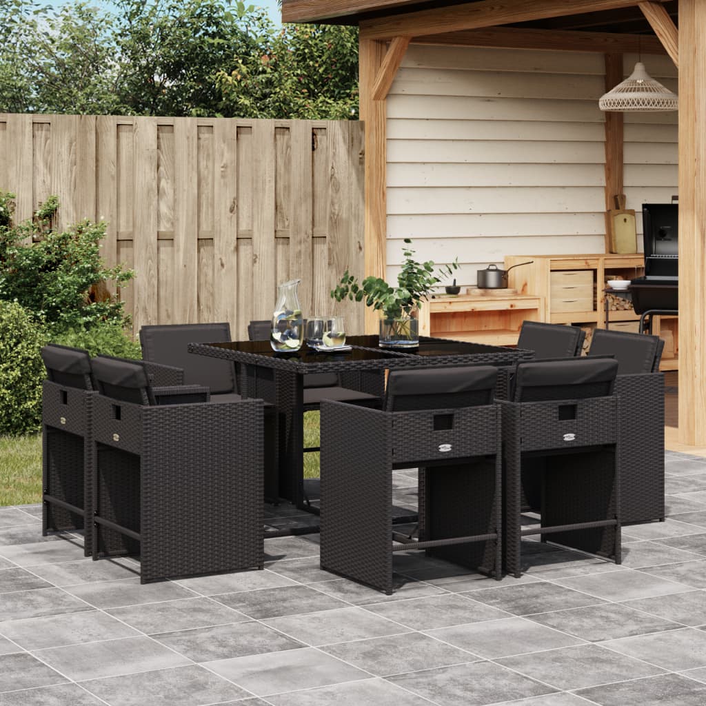 11-Delige Tuinset Met Kussens Poly Rattan