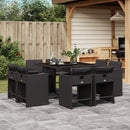 11-Delige Tuinset Met Kussens Poly Rattan