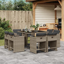 11-Delige Tuinset Met Kussens Poly Rattan