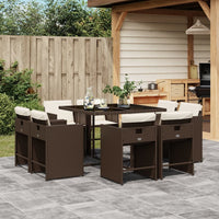 11-Delige Tuinset Met Kussens Poly Rattan