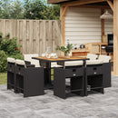11-Delige Tuinset Met Kussens Poly Rattan
