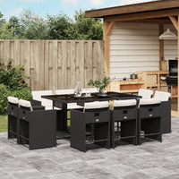 11-Delige Tuinset Met Kussens Poly Rattan