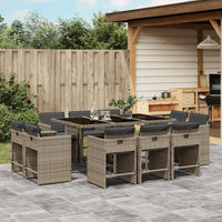 11-Delige Tuinset Met Kussens Poly Rattan