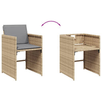 11-Delige Tuinset Met Kussens Poly Rattan
