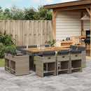 11-Delige Tuinset Met Kussens Poly Rattan