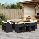 11-Delige Tuinset Met Kussens Poly Rattan