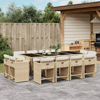 11-Delige Tuinset Met Kussens Poly Rattan