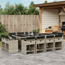 11-Delige Tuinset Met Kussens Poly Rattan