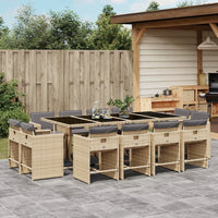 11-Delige Tuinset Met Kussens Poly Rattan