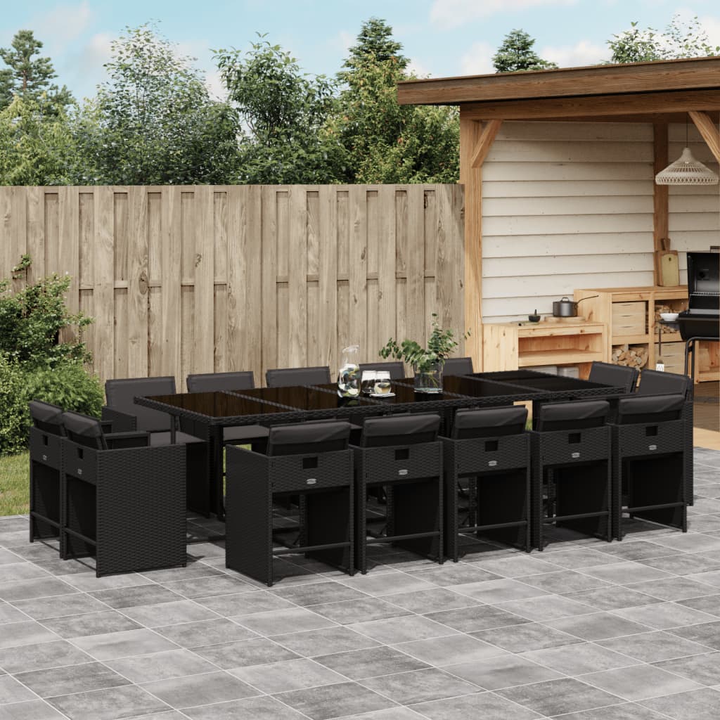 11-Delige Tuinset Met Kussens Poly Rattan