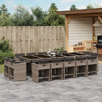 11-Delige Tuinset Met Kussens Poly Rattan