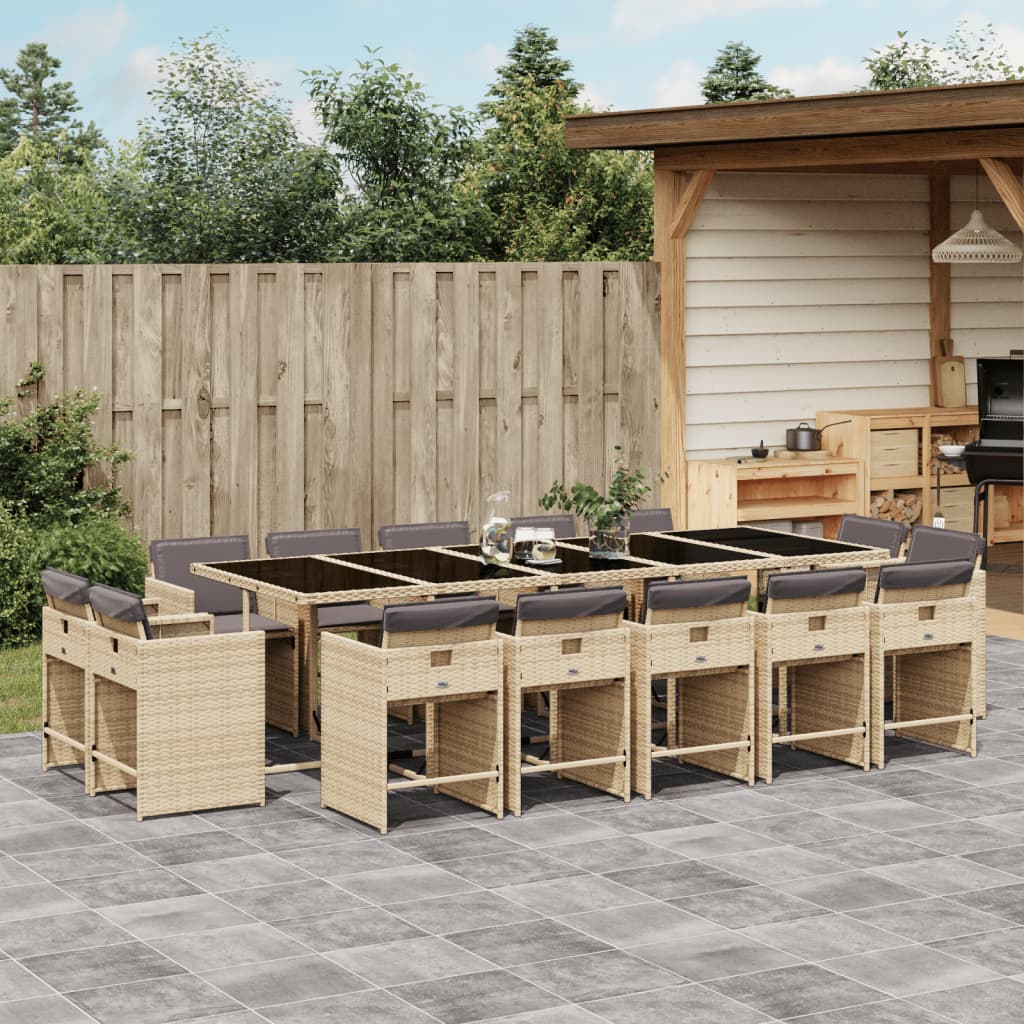 11-Delige Tuinset Met Kussens Poly Rattan