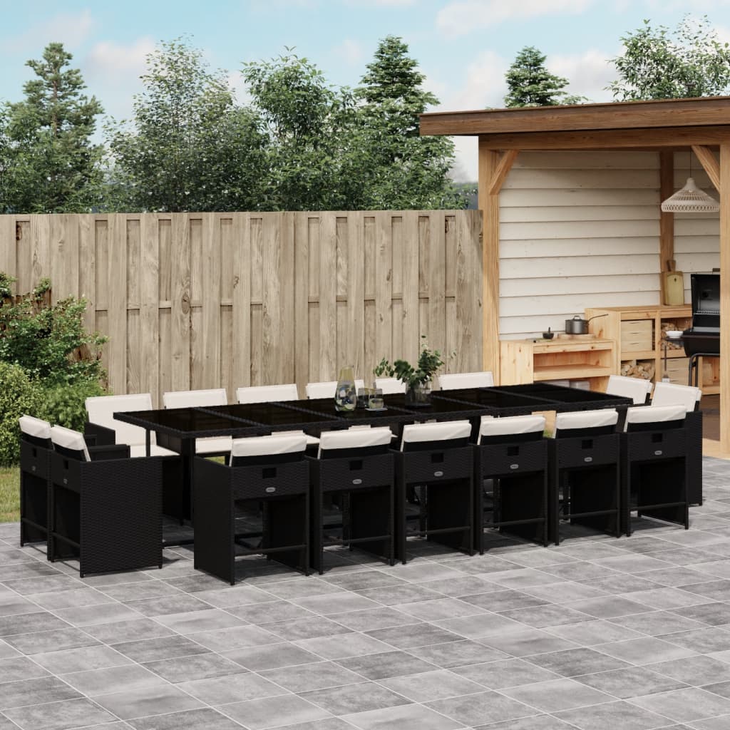11-Delige Tuinset Met Kussens Poly Rattan