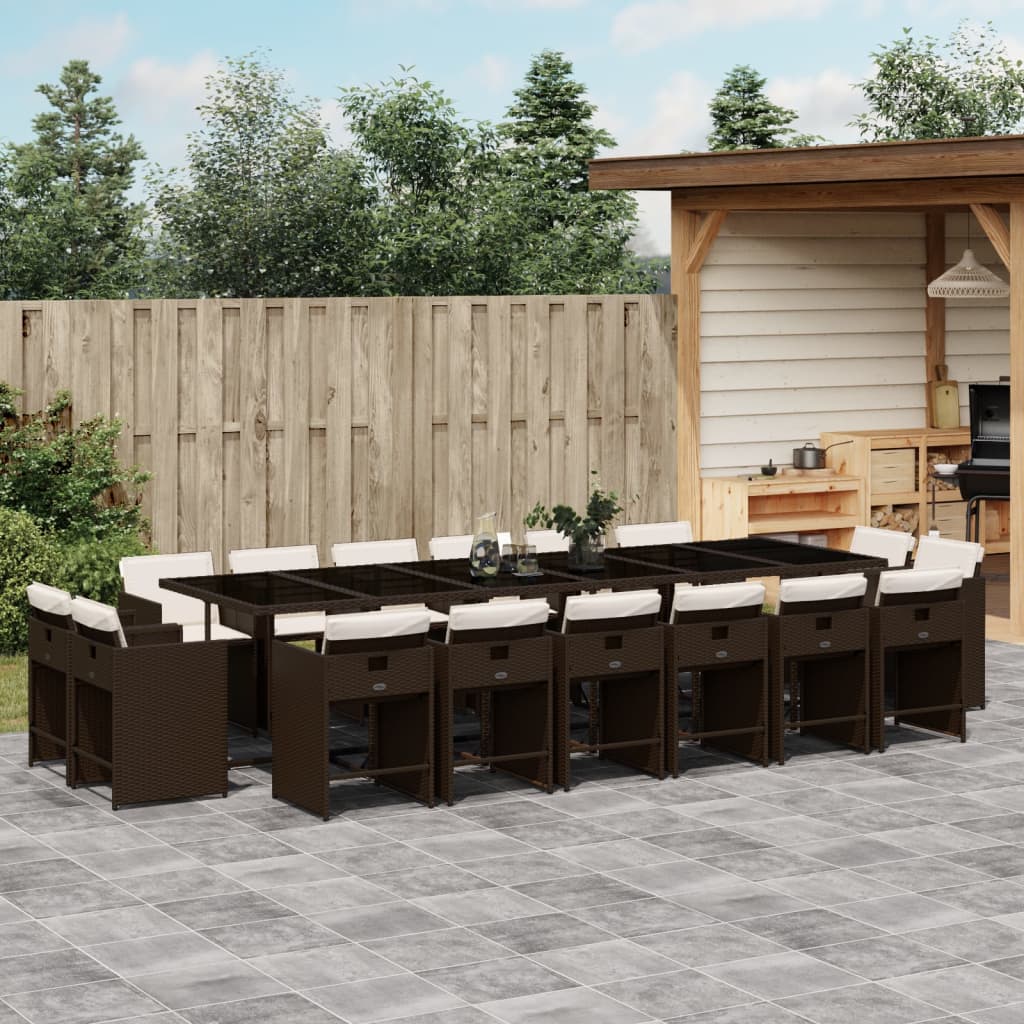 11-Delige Tuinset Met Kussens Poly Rattan
